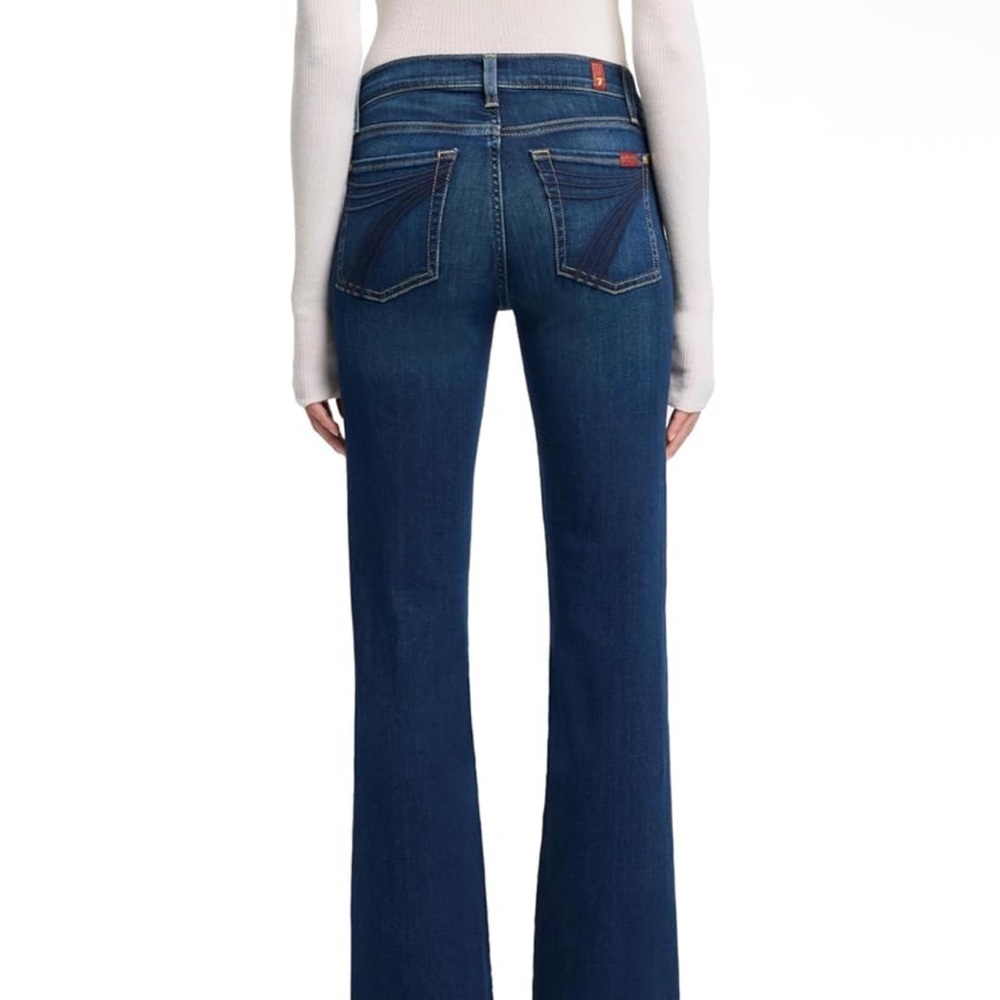 7 For All Mankind Women's Dark Wash Mid Rise Dojo Jeans